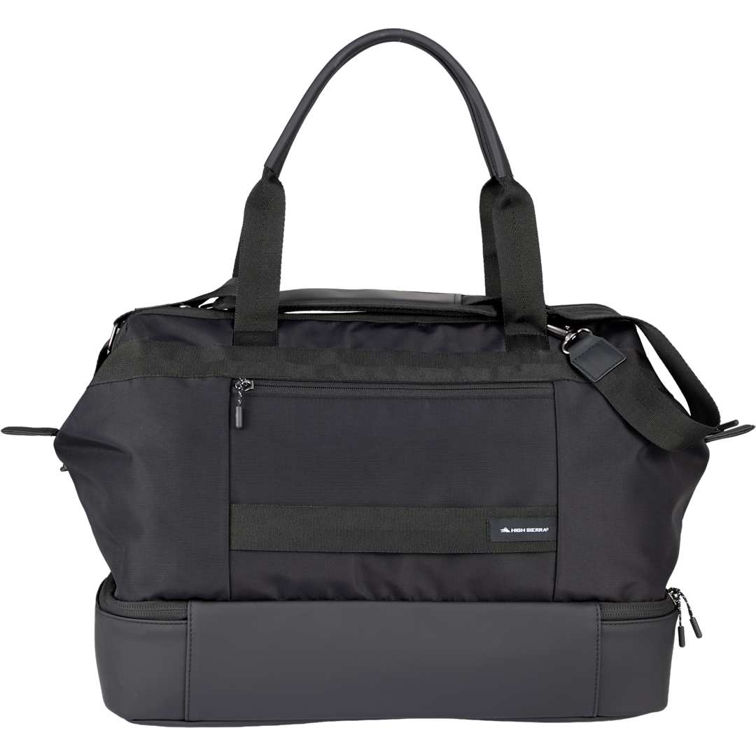 Rear View of Black High Sierra Courier Duffle