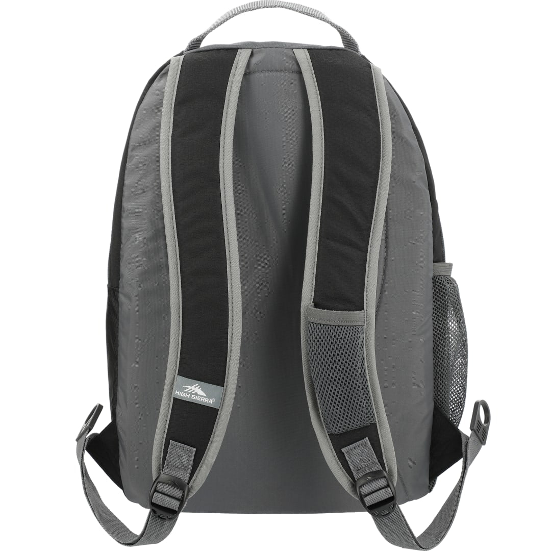 Rear View of Black High Sierra Curve Backpack