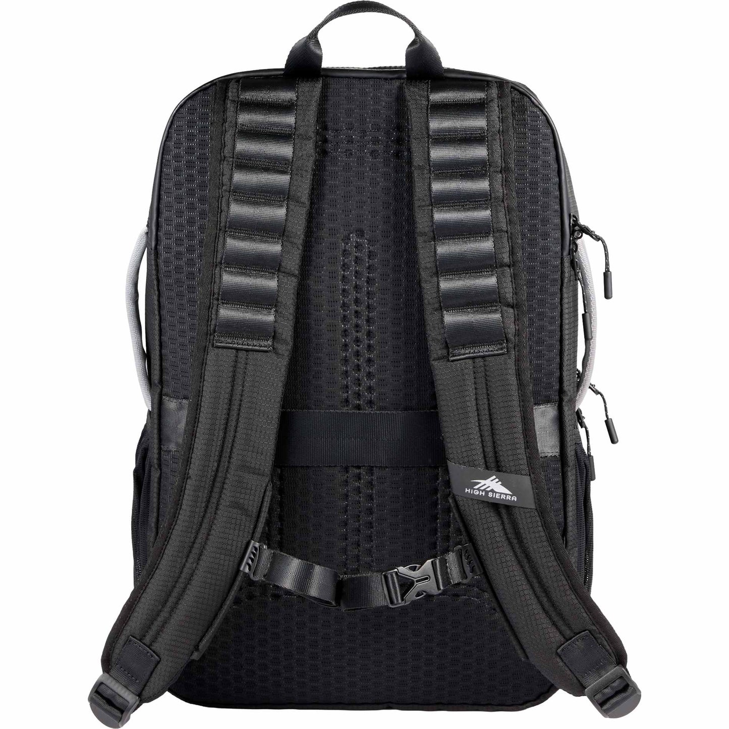 Rear View of Black High Sierra Hi-Life 3 in 1 Backpack