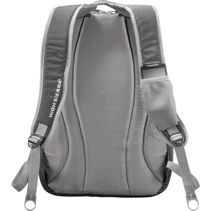 Rear View of Black High Sierra Overtime Fly-By 17" Computer Backpack