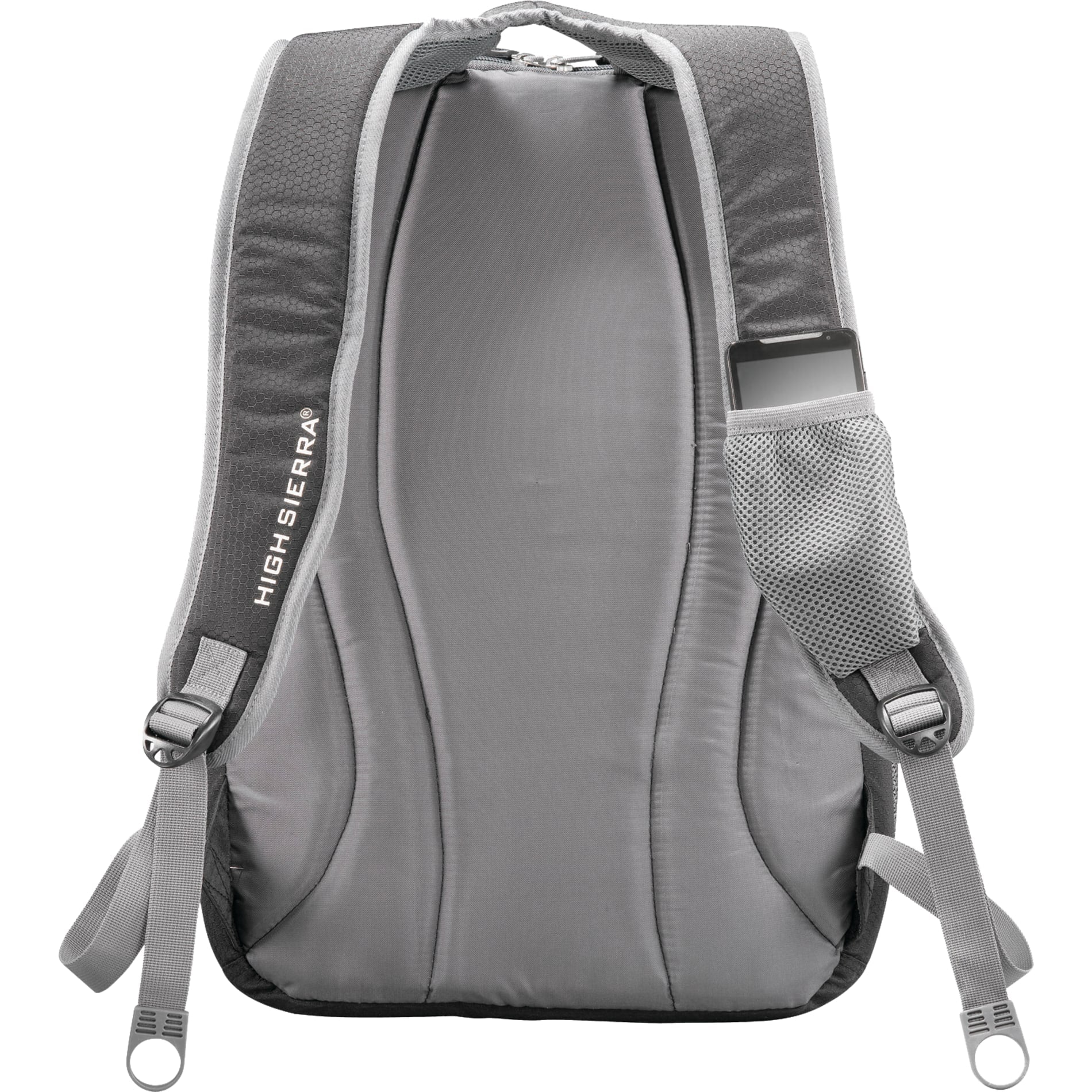 Rear View of Black High Sierra Overtime Fly-By 17" Computer Backpack