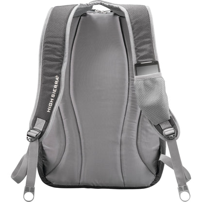 Rear View of Black High Sierra Overtime Fly-By 17" Computer Backpack