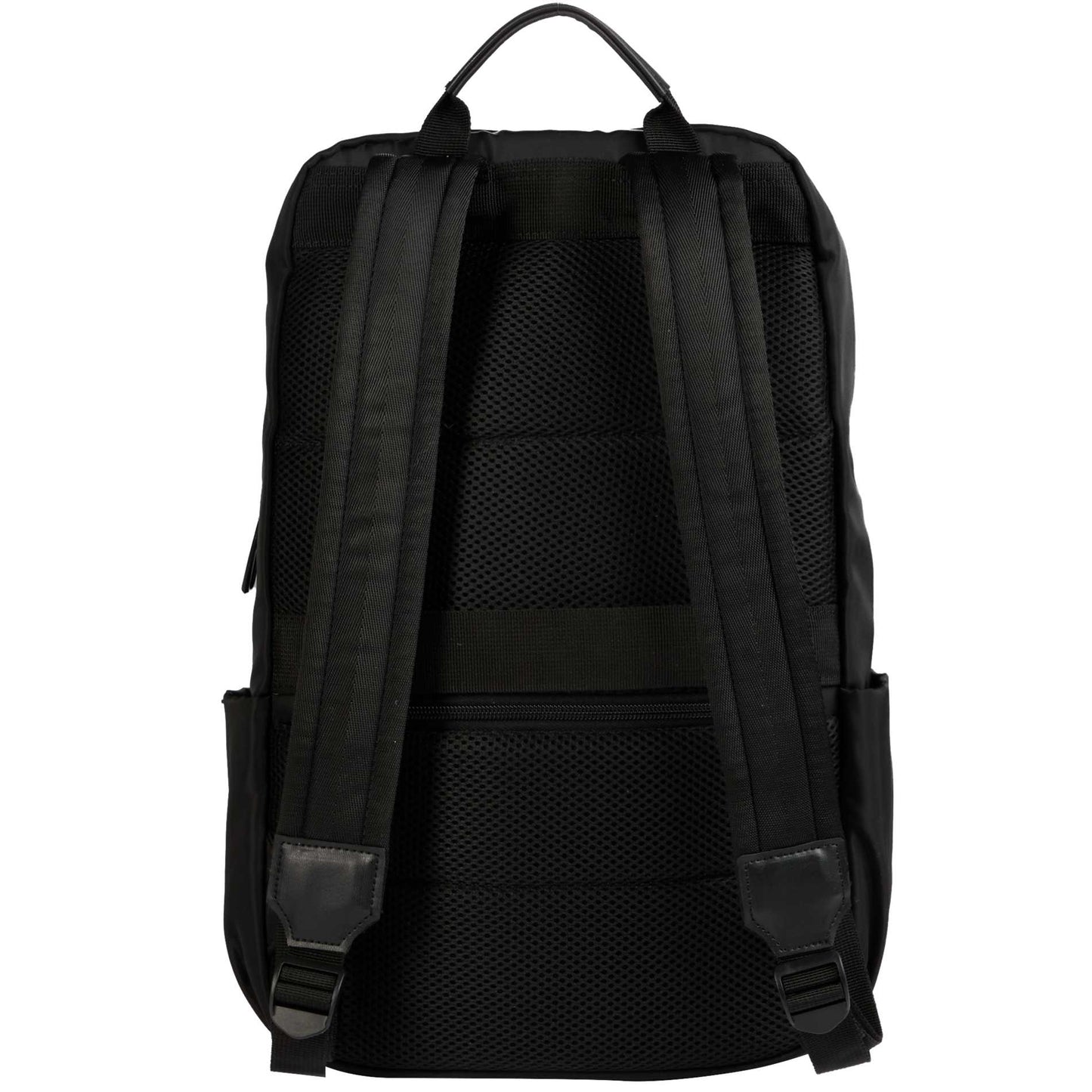 Rear View of Black High Sierra Recycled Trivaro Backpack plain