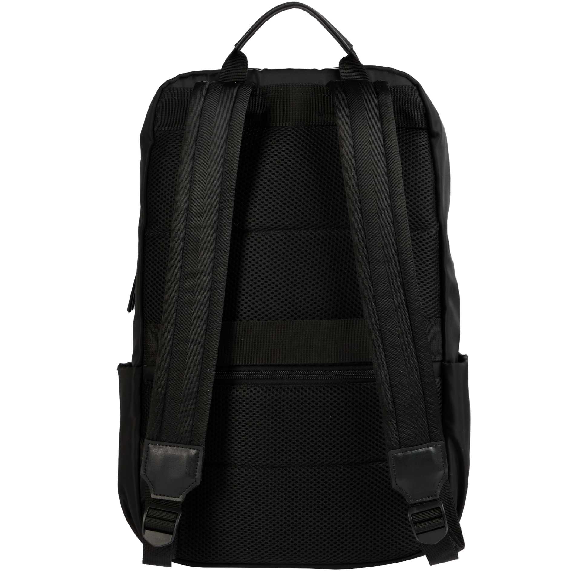 Rear View of Black High Sierra Recycled Trivaro Backpack plain