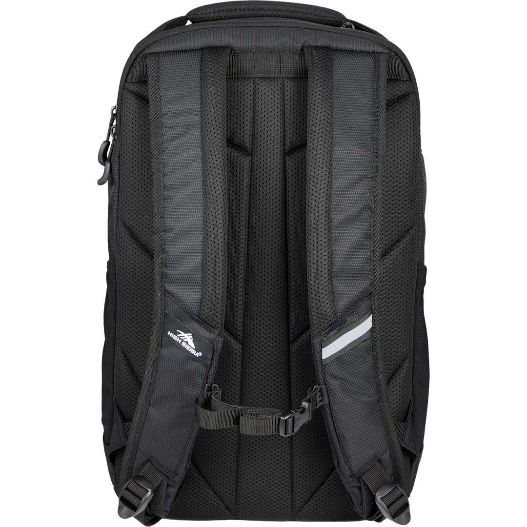 Rear View of Black High Sierra Stoneway Backpack