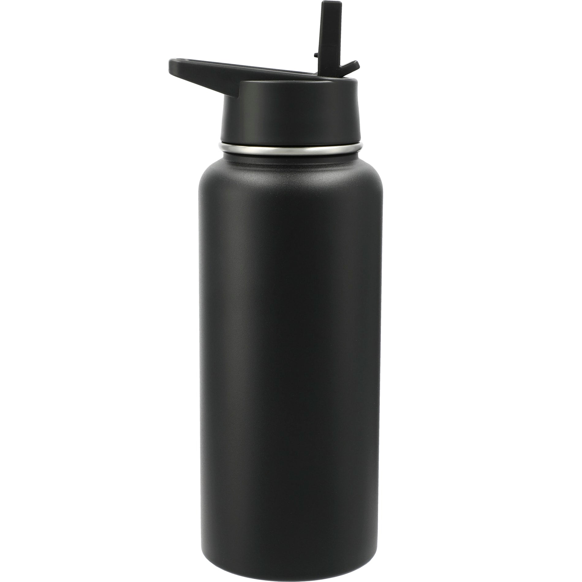 Rear View of Black Highland 3-in-1 Copper Vacuum Bottle Kit 32oz