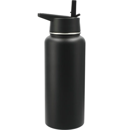 Rear View of Black Highland 3-in-1 Copper Vacuum Bottle Kit 32oz