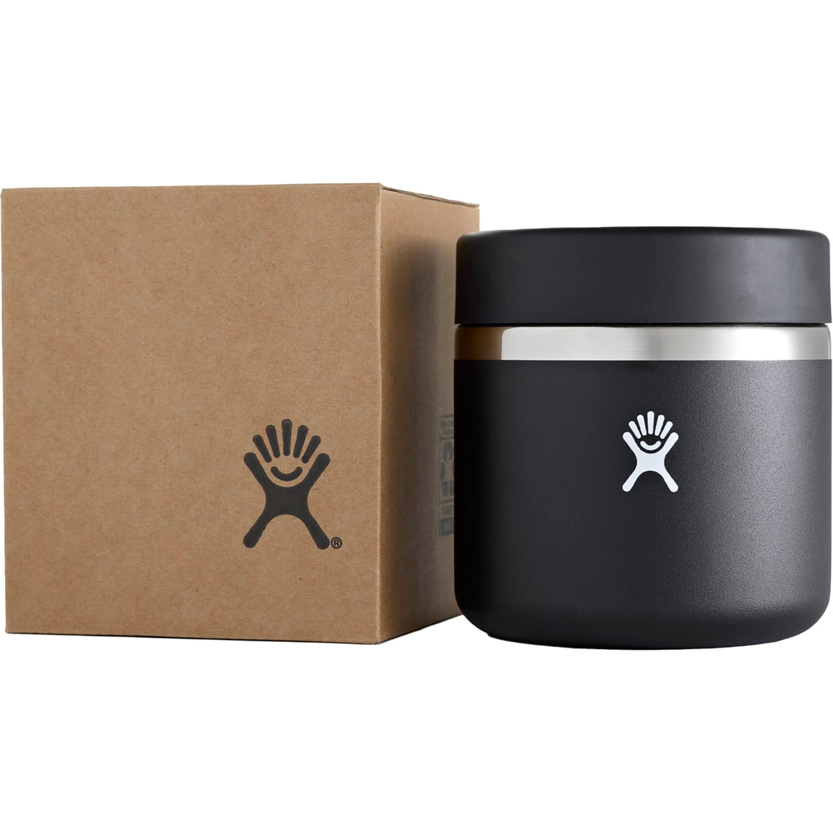 Rear View of Black Hydro Flask Insulated Food Jar 20oz