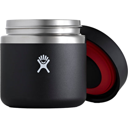 Rear View of Black Hydro Flask Insulated Food Jar 20oz