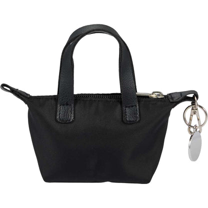 Rear View of Black Mini Fontaine Tote Charm