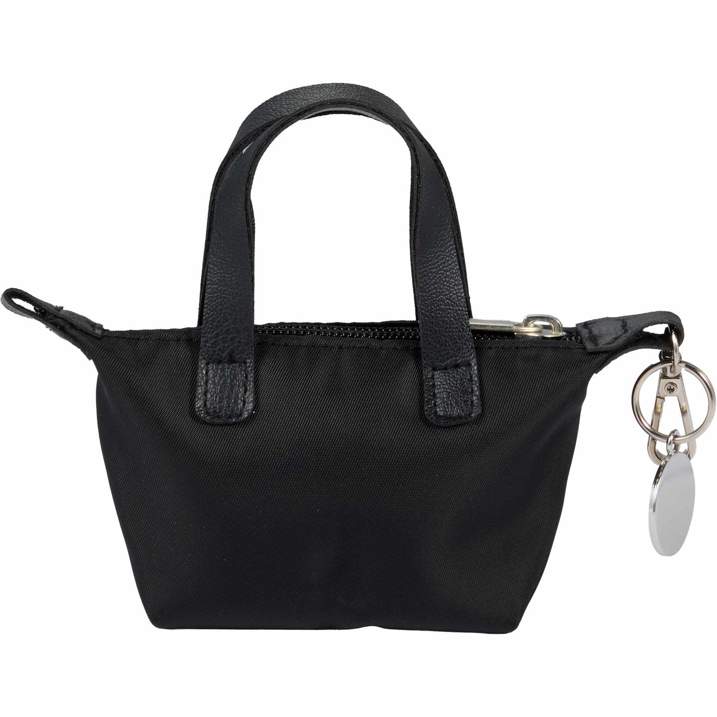Rear View of Black Mini Fontaine Tote Charm