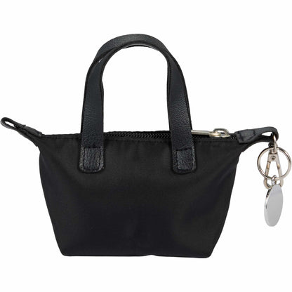 Rear View of Black Mini Fontaine Tote Charm