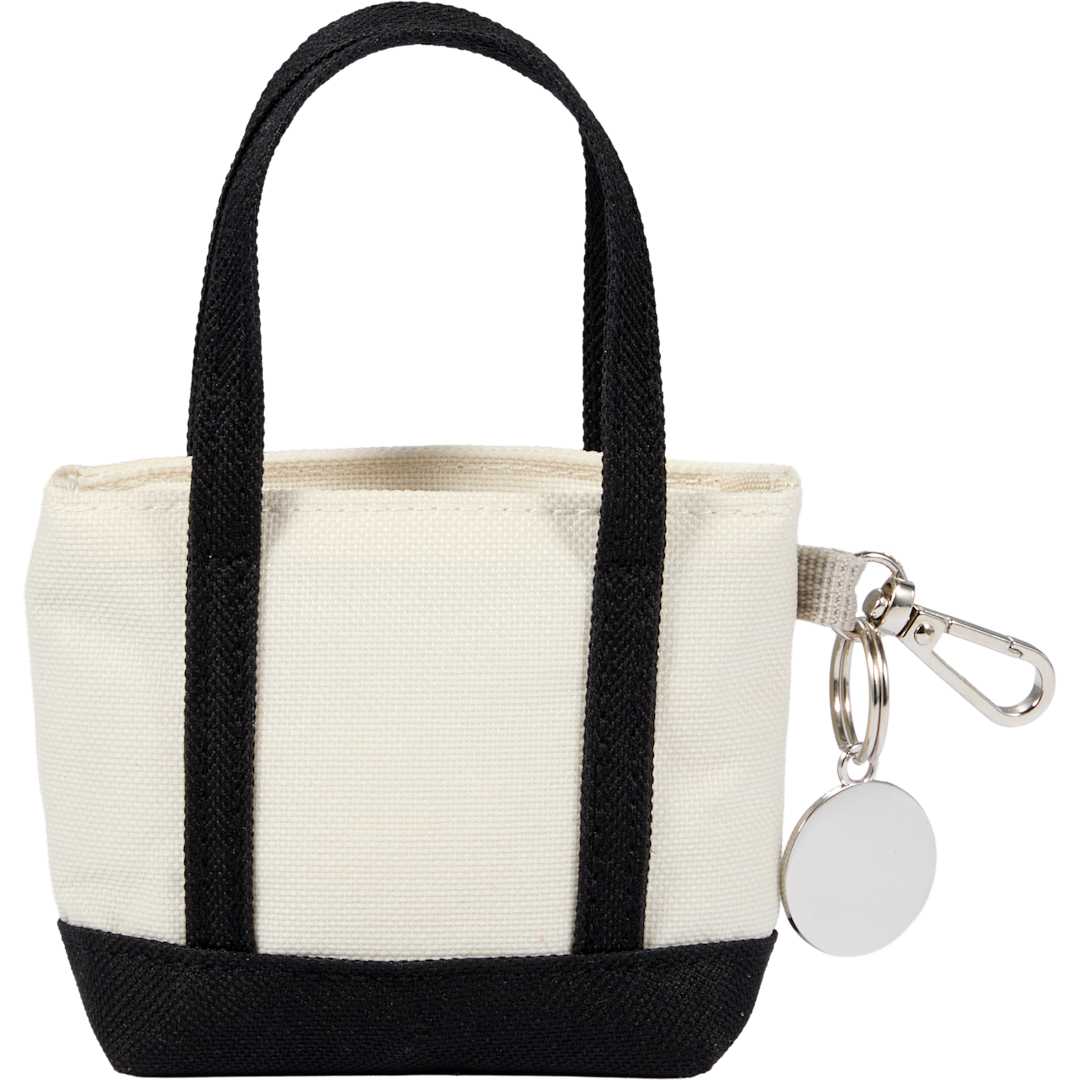 Rear View of Black Mini Tote Bag Charm