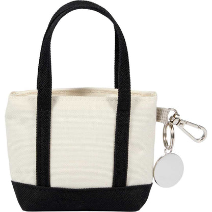 Rear View of Black Mini Tote Bag Charm