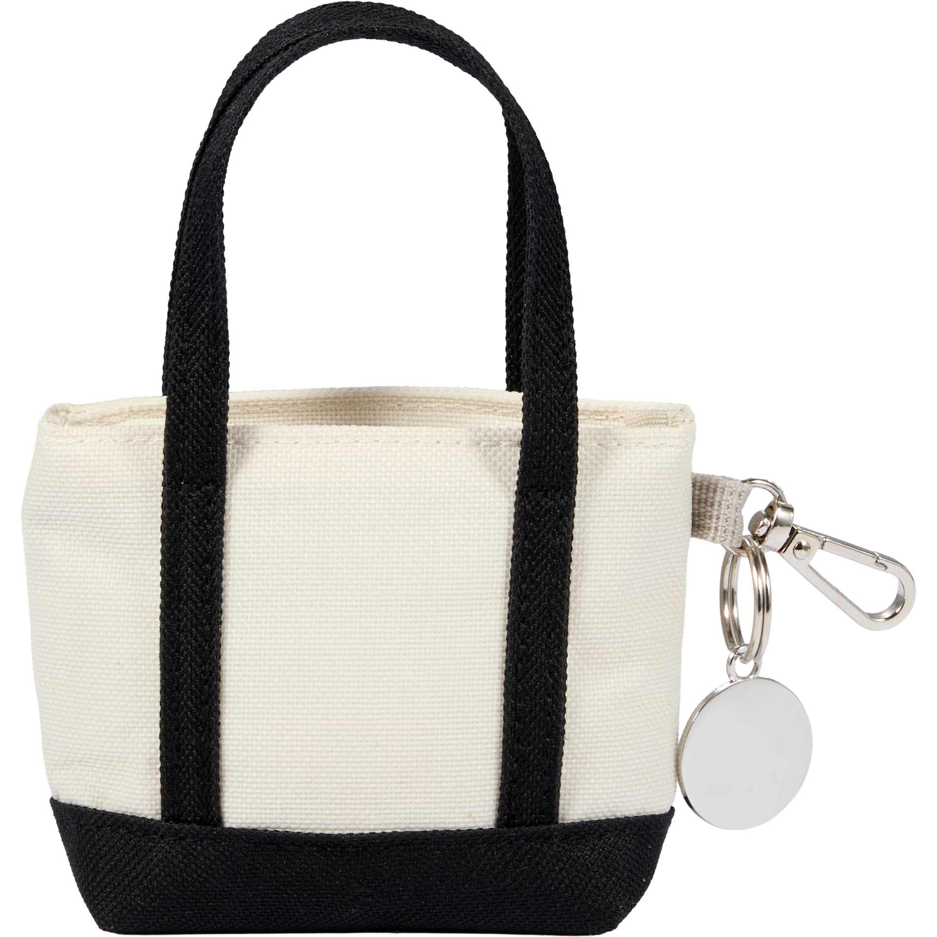 Rear View of Black Mini Tote Bag Charm