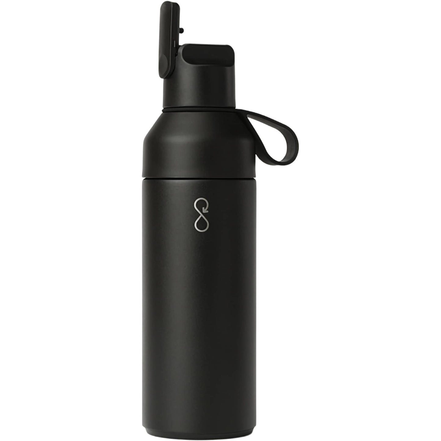 Rear View of Black Ocean Bottle Go Sports Bottle  500ml