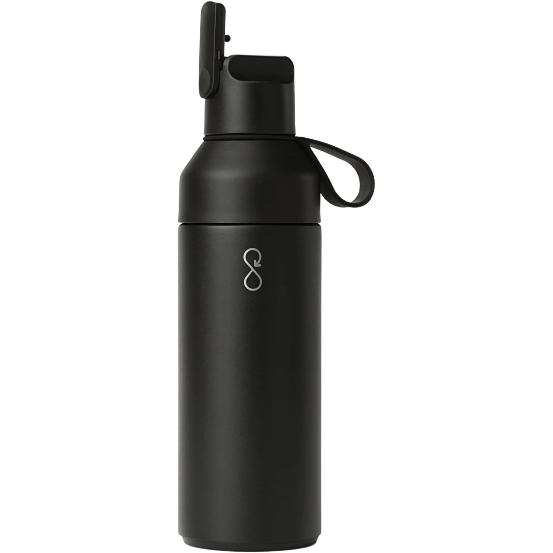Rear View of Black Ocean Bottle Go Sports Bottle  500ml