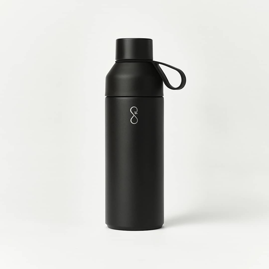 Rear View of Black Ocean Bottle Original 500ml