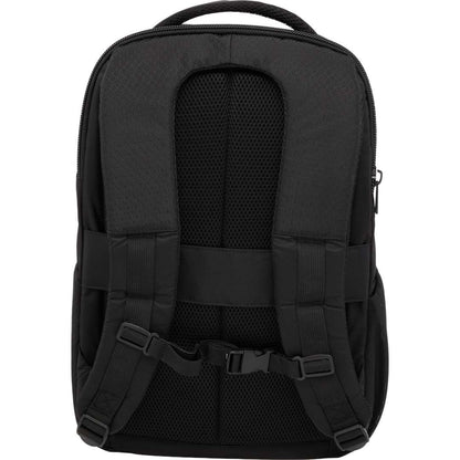 Rear View of Black Olympus Recycled 15" Laptop Backpack plain
