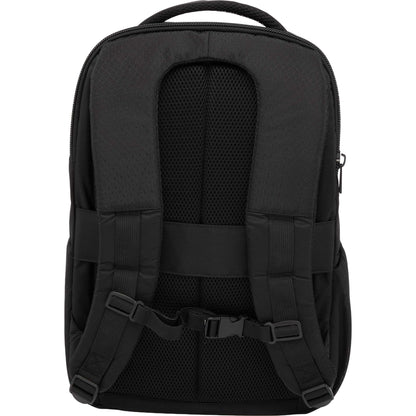 Rear View of Black Olympus Recycled 15" Laptop Backpack plain
