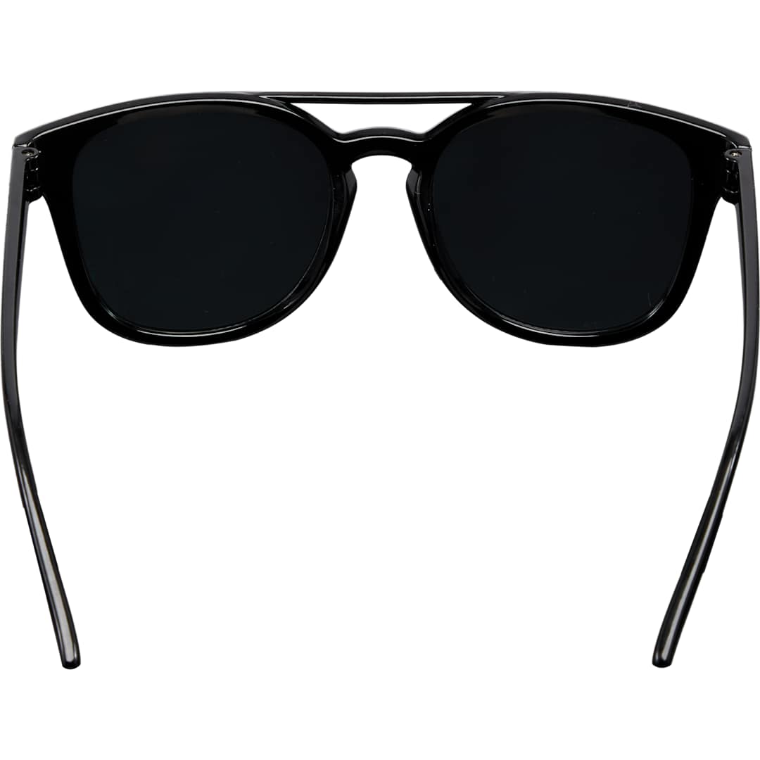 Rear View of Black Peyton Recycled Brow Bar Sunglasses plain
