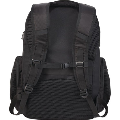 Rear View of Black Rainier TSA 17" Computer Backpack