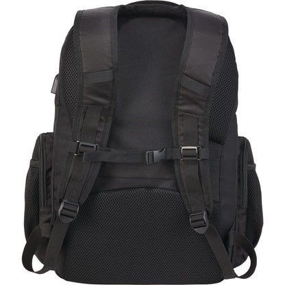 Rear View of Black Rainier TSA 17" Computer Backpack