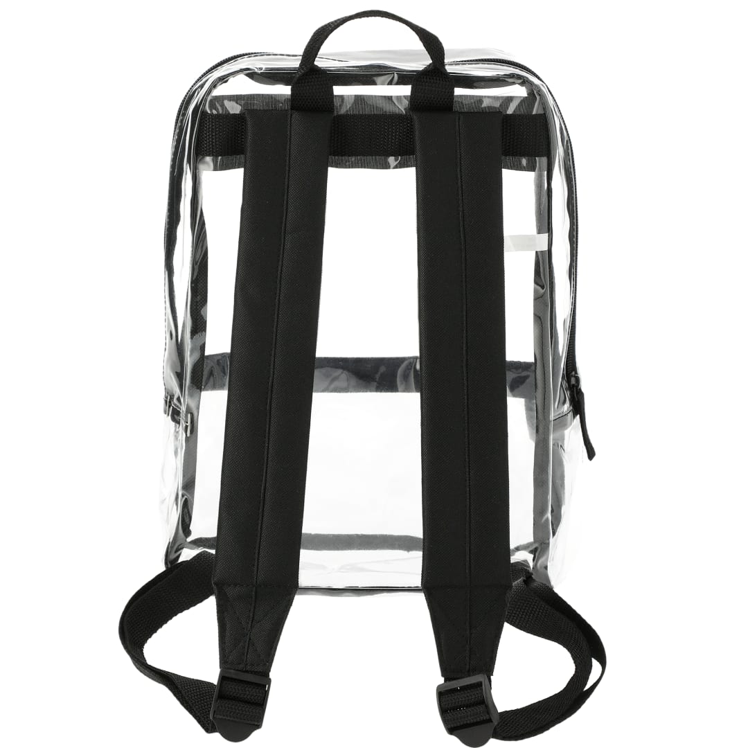 Rear View of Black Rally Slim Backpack