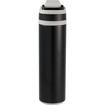 Rear View of Black Reef 24oz Vacuum Recycled Stainless-steel Bottle