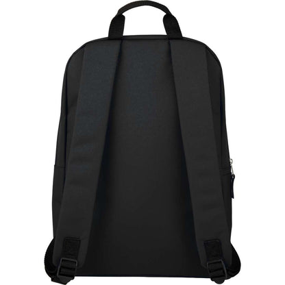 Rear View of Black Ripple Recycled 15" Computer  Backpack