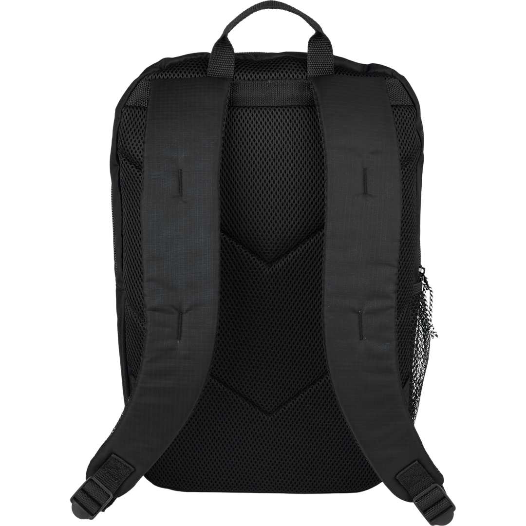 Rear View of Black Rocky Recycled 15" Computer Backpack