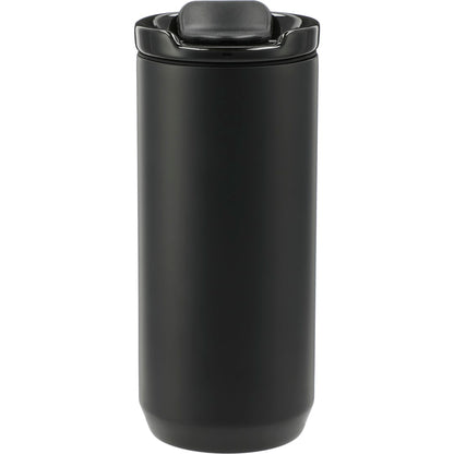 Rear View of Black Seneca Tumbler 16oz w/ Ceramic Lid & Lining