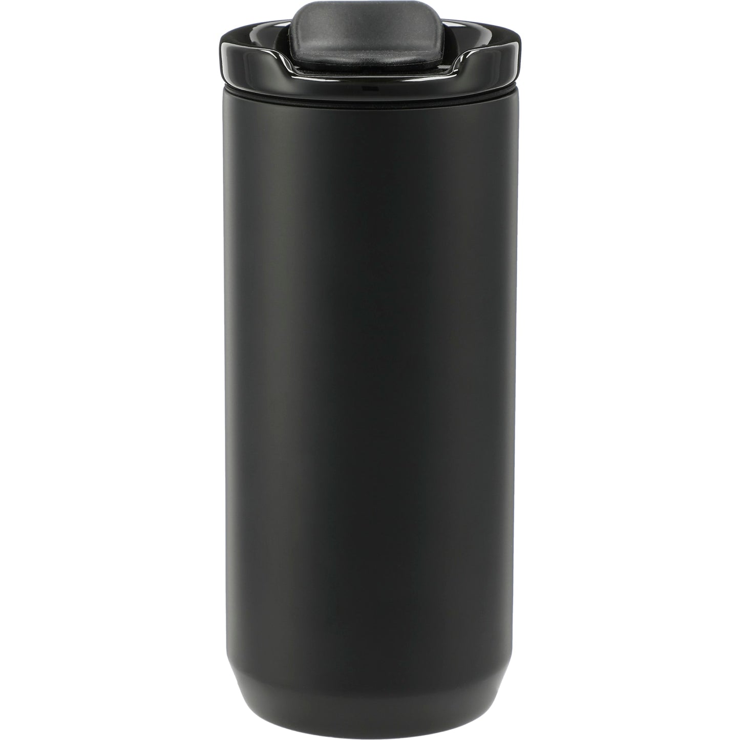 Rear View of Black Seneca Tumbler 16oz w/ Ceramic Lid & Lining