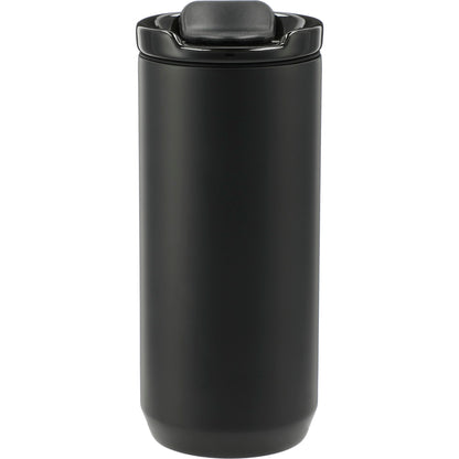 Rear View of Black Seneca Tumbler 16oz w/ Ceramic Lid & Lining