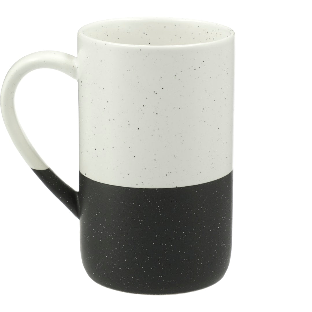 Rear View of Black Speckled Wayland Ceramic Mug 13oz