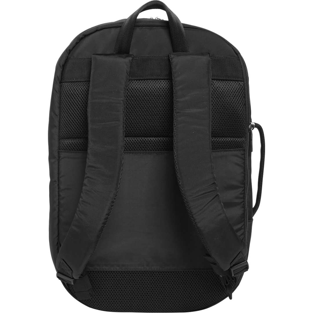 Rear View of Black Stitch Day Traveler Backpack