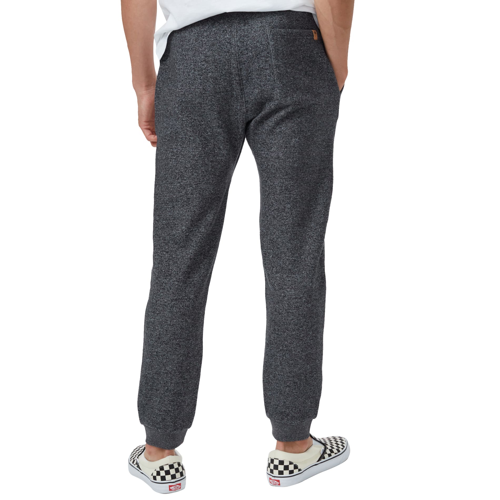Rear View of Black tentree Atlas Sweatpant - Men's