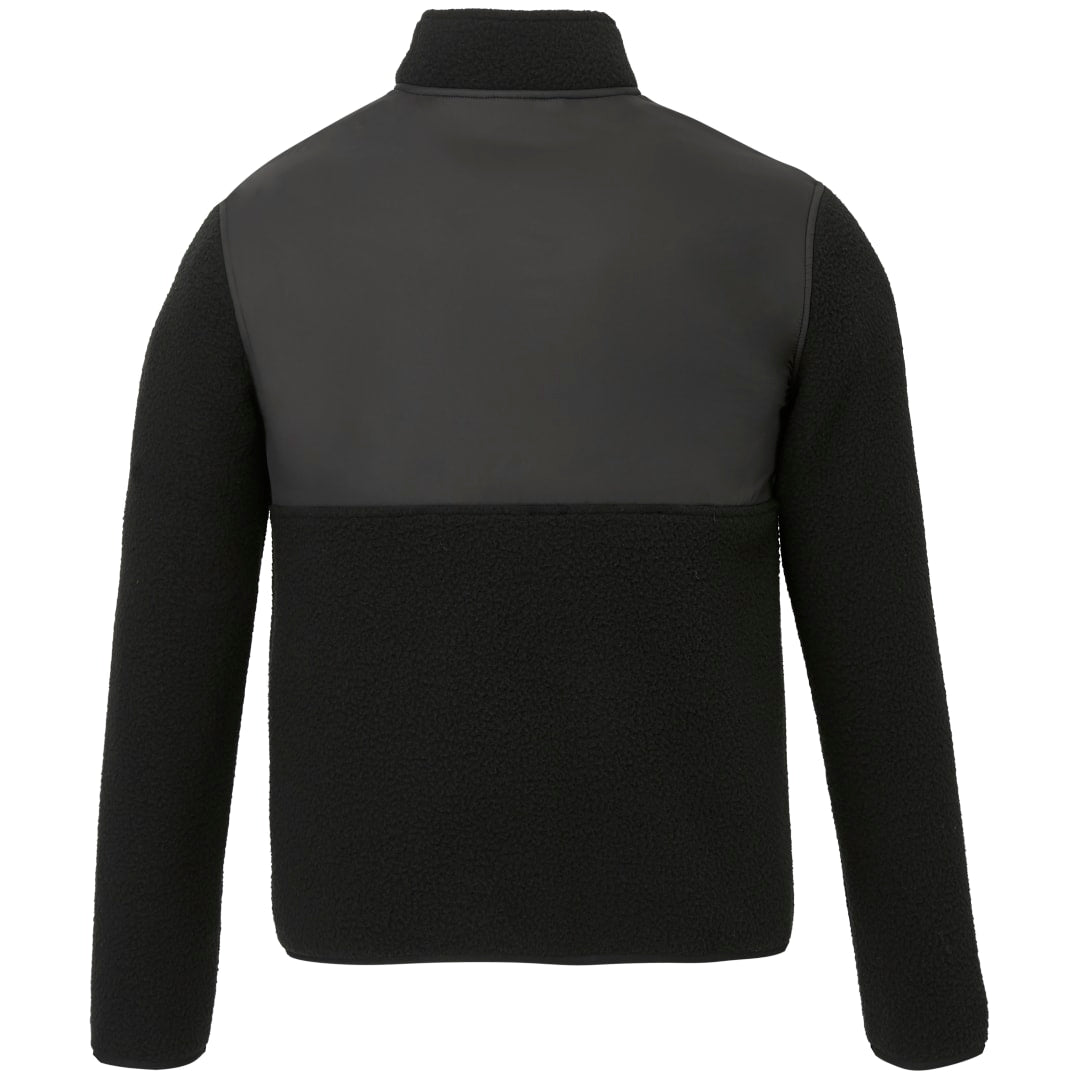 Rear View of Black tentree EcoLoft Full Zip - Men's plain