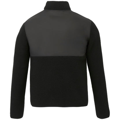 Rear View of Black tentree EcoLoft Full Zip - Men's plain
