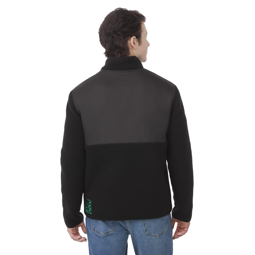Rear View of Black tentree EcoLoft Full Zip - Men's