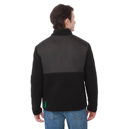 Rear View of Black tentree EcoLoft Full Zip - Men's