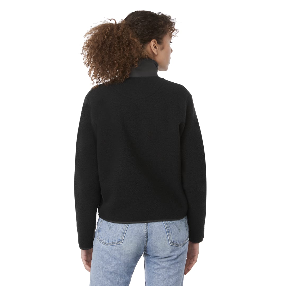 Rear View of Black tentree EcoLoft Zip Jacket - Women's plain