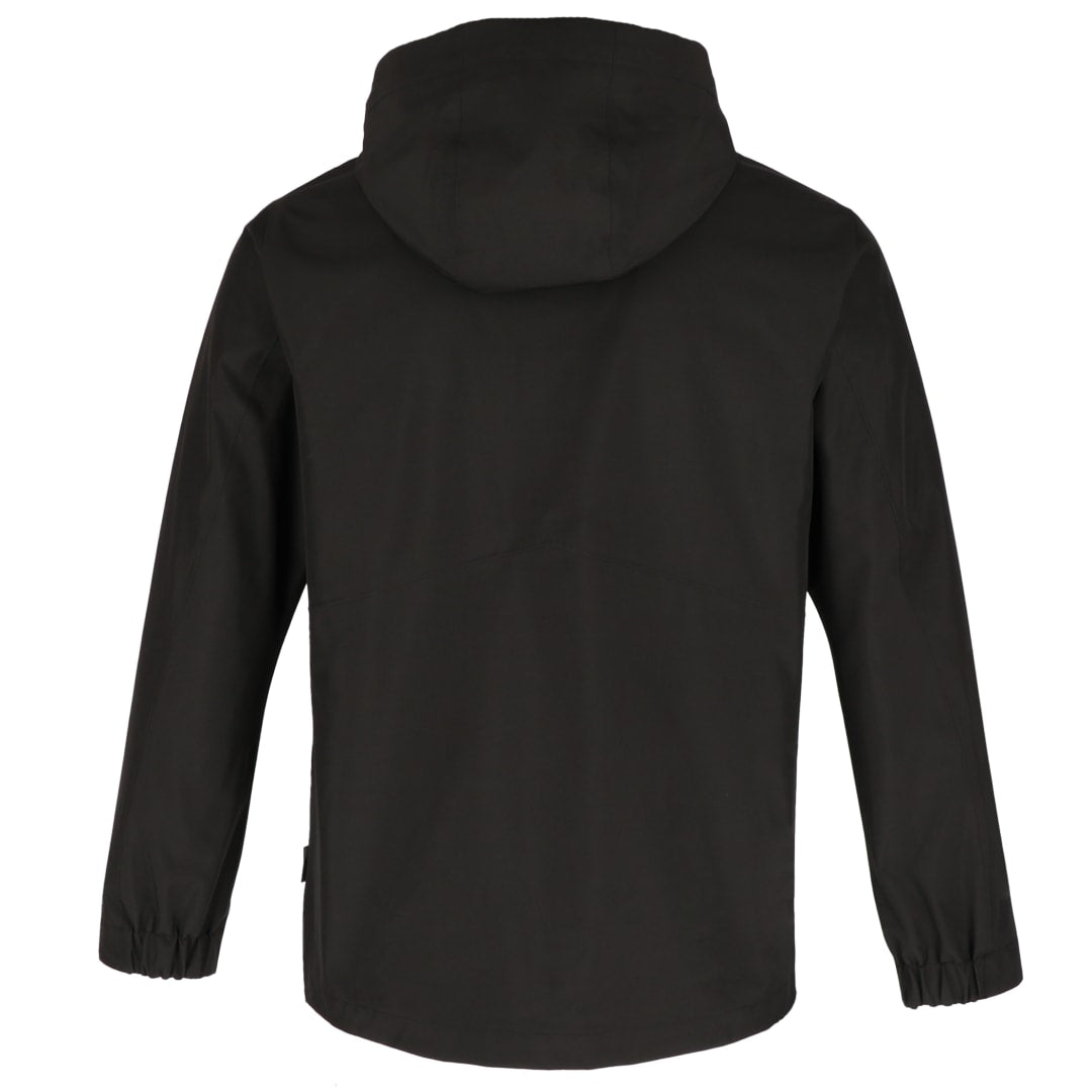 Rear View of Black tentree Nimbus Rain Jacket - Men's plain