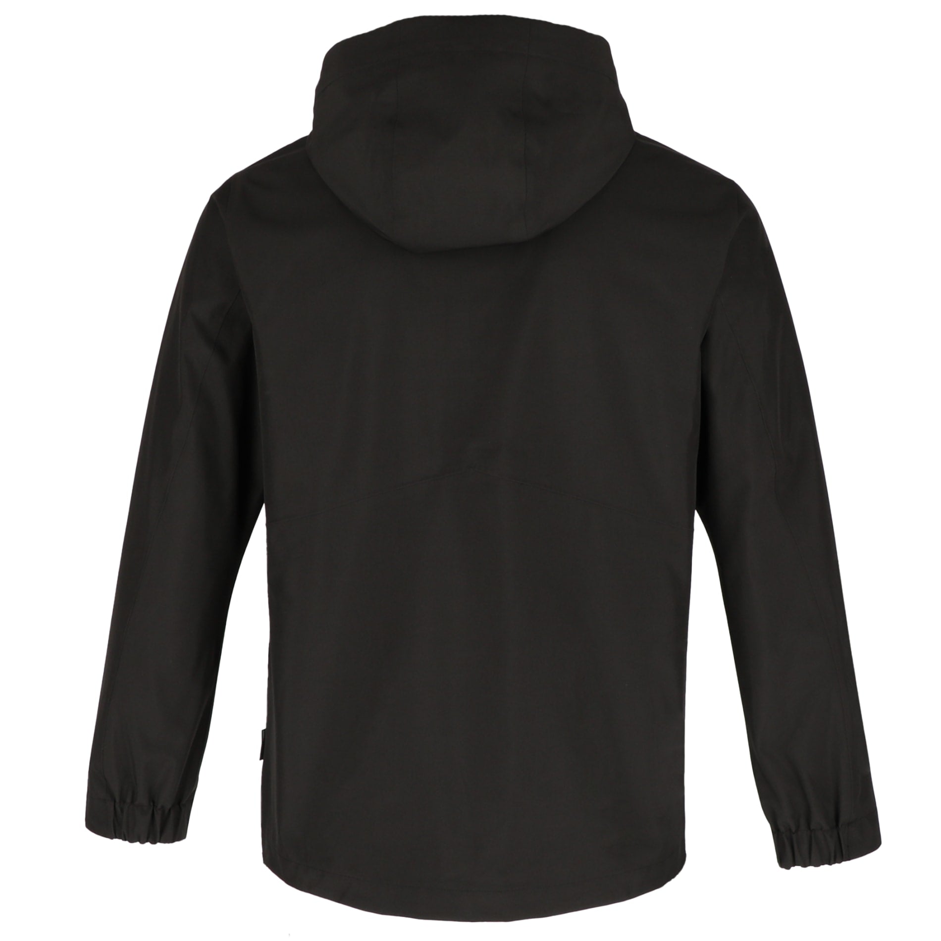 Rear View of Black tentree Nimbus Rain Jacket - Men's plain