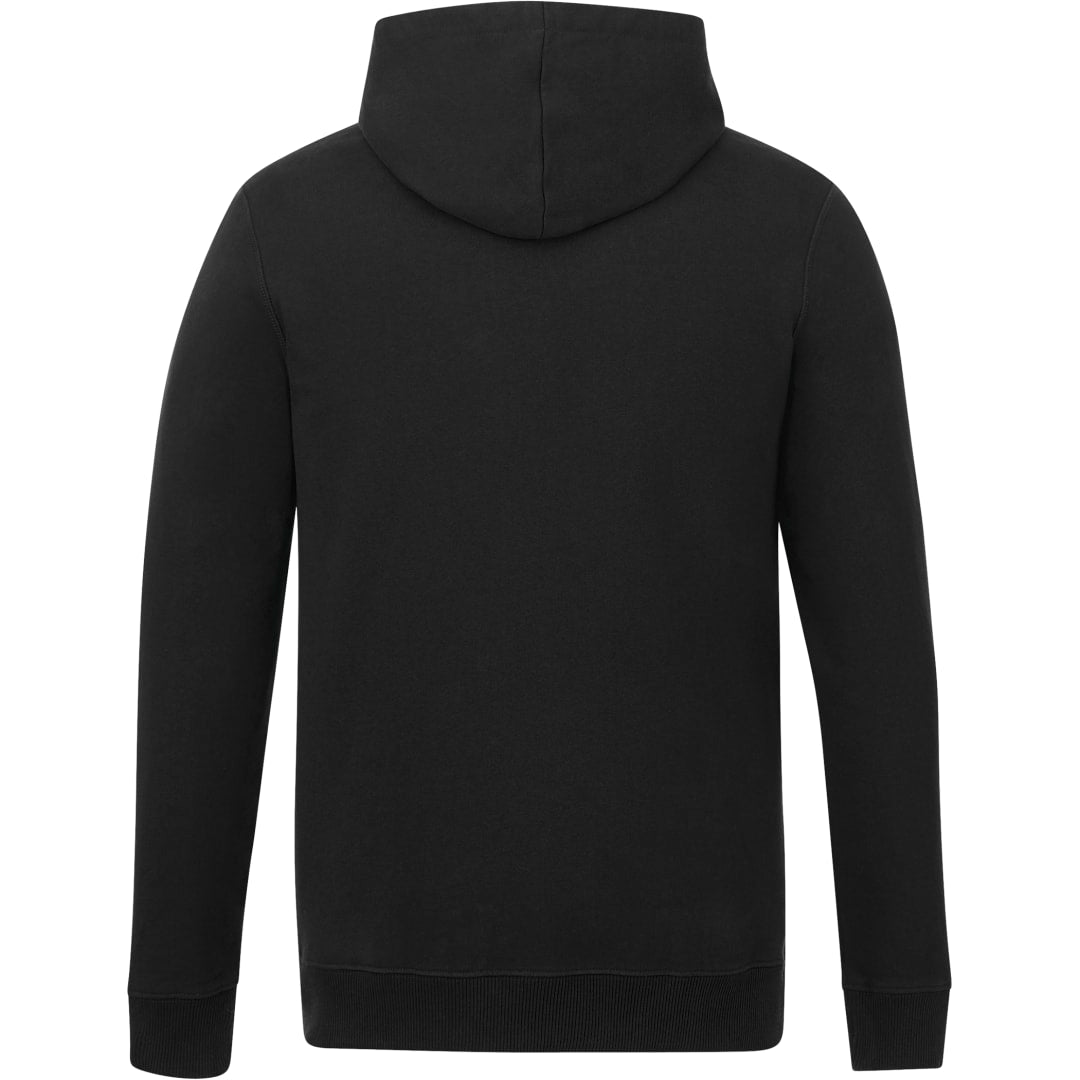 Rear View of Black tentree Organic Cotton Classic Hoodie - Men's plain