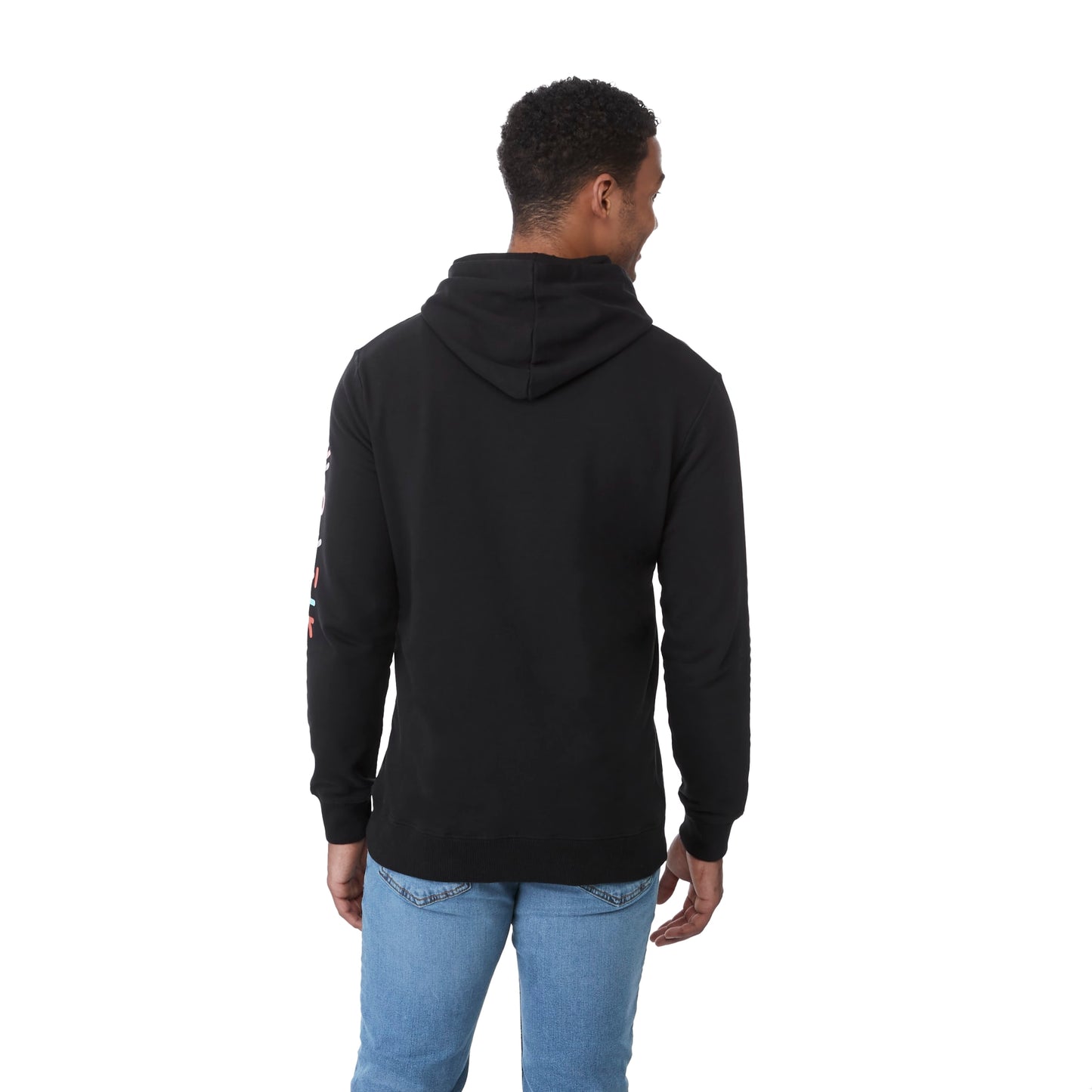 Rear View of Black tentree Organic Cotton Classic Hoodie - Men's