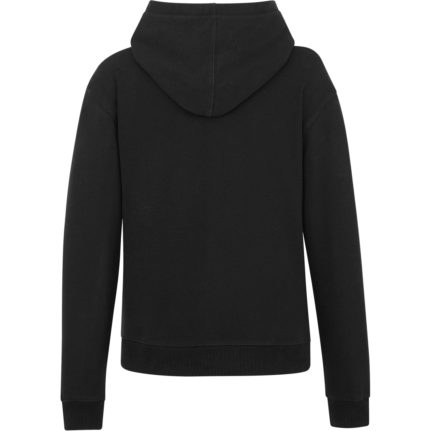 Rear View of Black tentree Organic Cotton Classic Hoodie - Women's plain