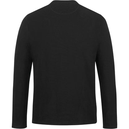 Rear View of Black tentree Organic Cotton Longsleeve Tee - Men's plain