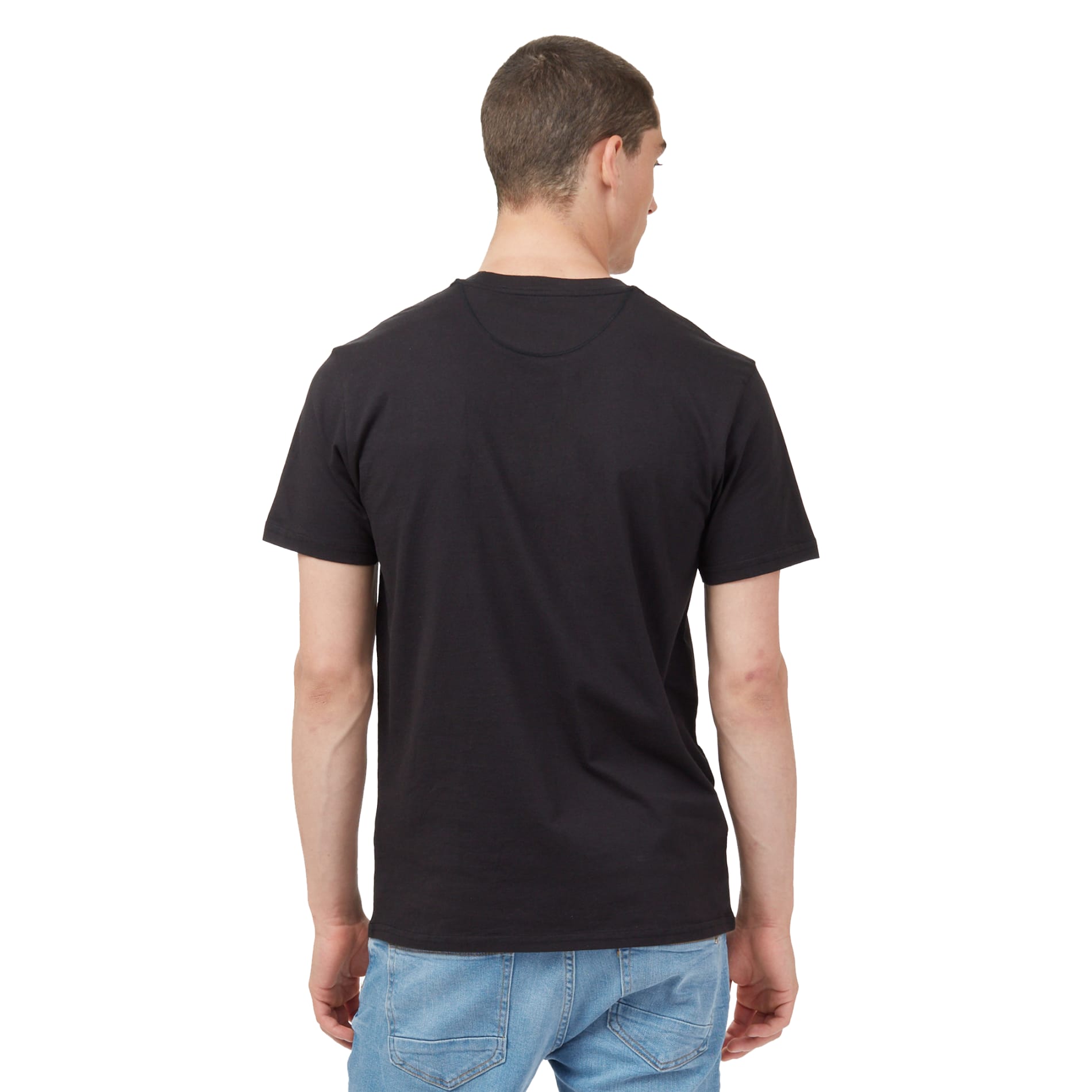 Rear View of Black tentree Organic Cotton Short Sleeve Tee - Men's