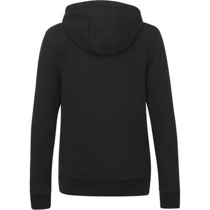 Rear View of Black tentree Organic Cotton Zip Hoodie - Women's plain